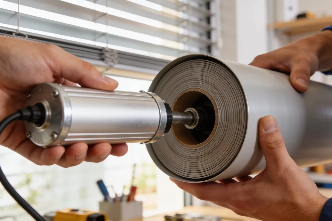 Silnik rurowy Somfy Oximo wsuwany w wałek rolety zewnętrznej