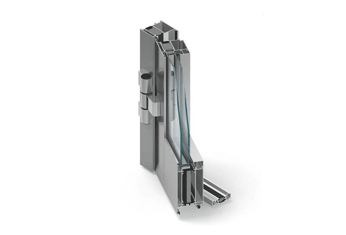 Aluminium-Haustür im System Aluprof MB-86 mit seitlicher Verglasung