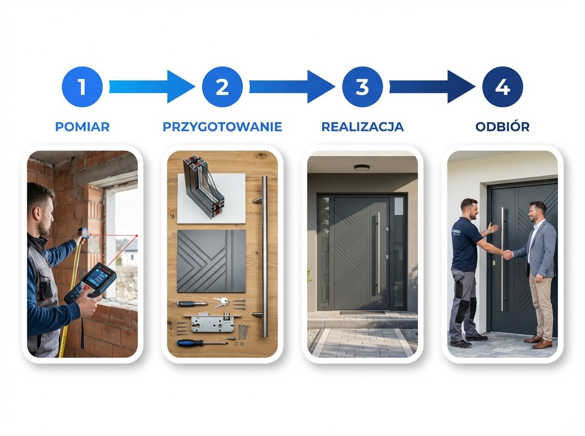 montaż drzwi zewnętrznych process