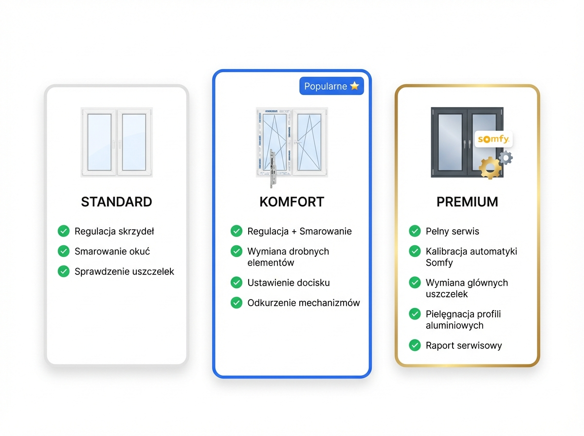 regulacja okien process